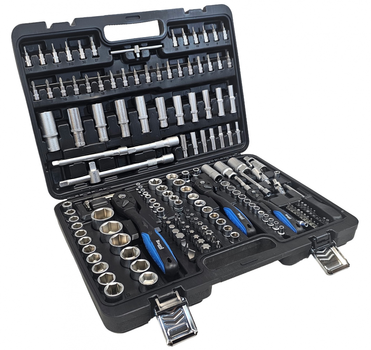 Набор инструмента головки и трещотки с реверсом (1/4″) (3/8″) (1/2