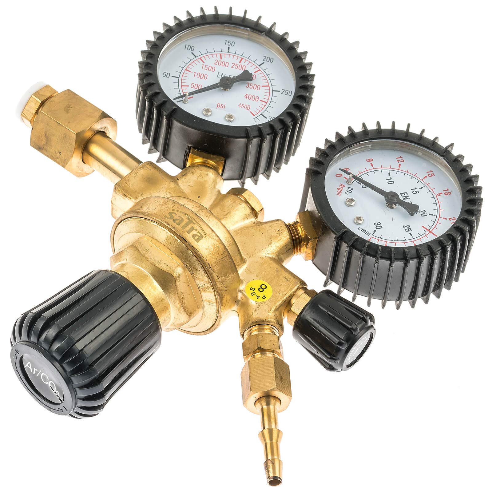 Argona/CO₂ gāzes spiediena regulators ar 2